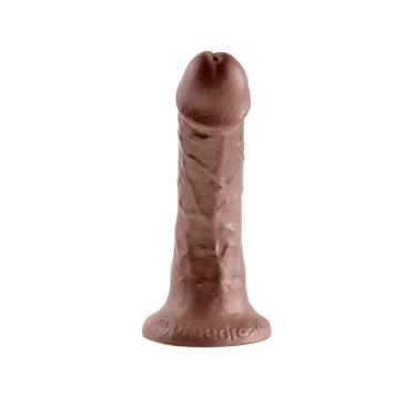 Tikroviškas dildo rudas 15.2 cm King Cock