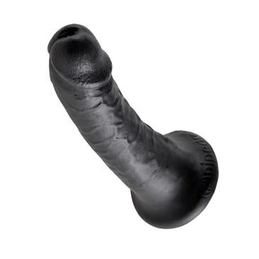 Tikroviškas dildo juodas 15.2 cm - King Cock - Afrodisiaco.lt