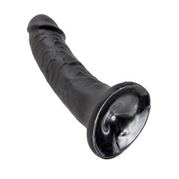 Tikroviškas dildo juodas 15.2 cm - King Cock - Afrodisiaco.lt