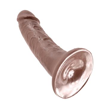 Tikroviškas dildo rudas 15.2 cm - King Cock - Afrodisiaco.lt